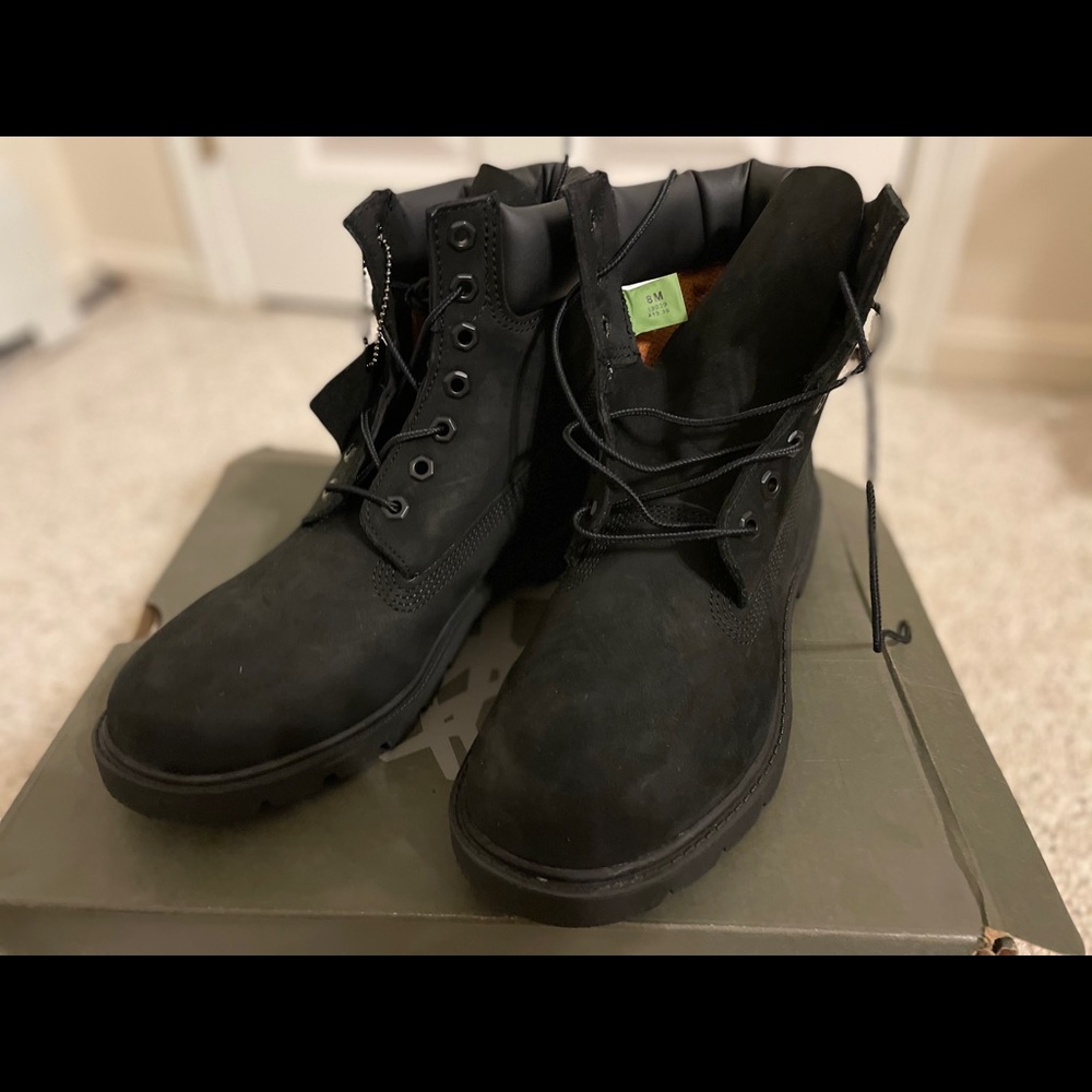 All Black Timberland Boots